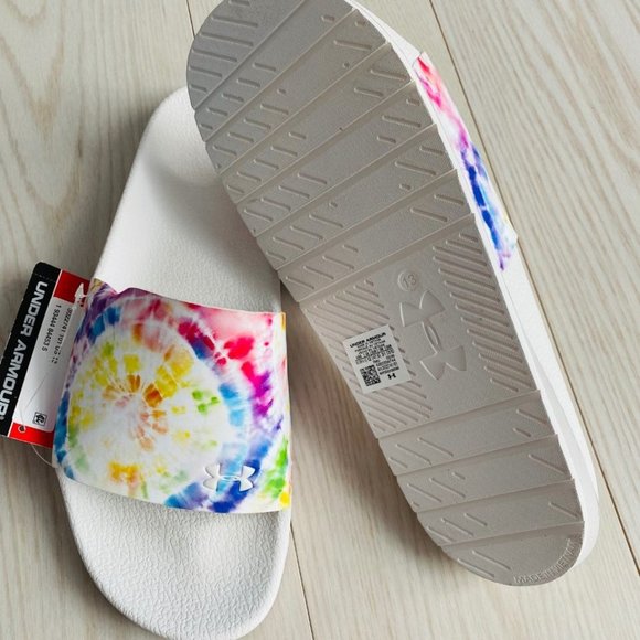 Under Armour Unisex UA Core Remix Pride Slides Tie Dye - Picture 2 of 3